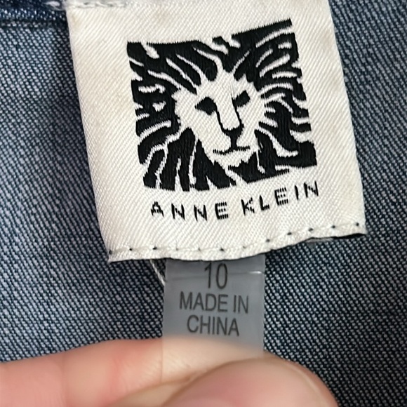 Vintage Anne Klein Soft Denim Sheath Dress Women's Size 10 - Picture 4 of 7